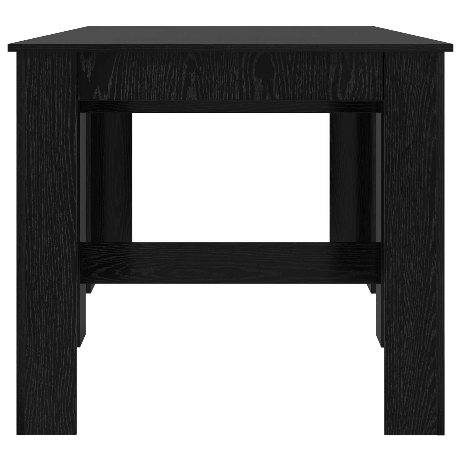 Spisebord 180 x 85 x 75 cm Konstrueret træ Sort eg Rektangulær
