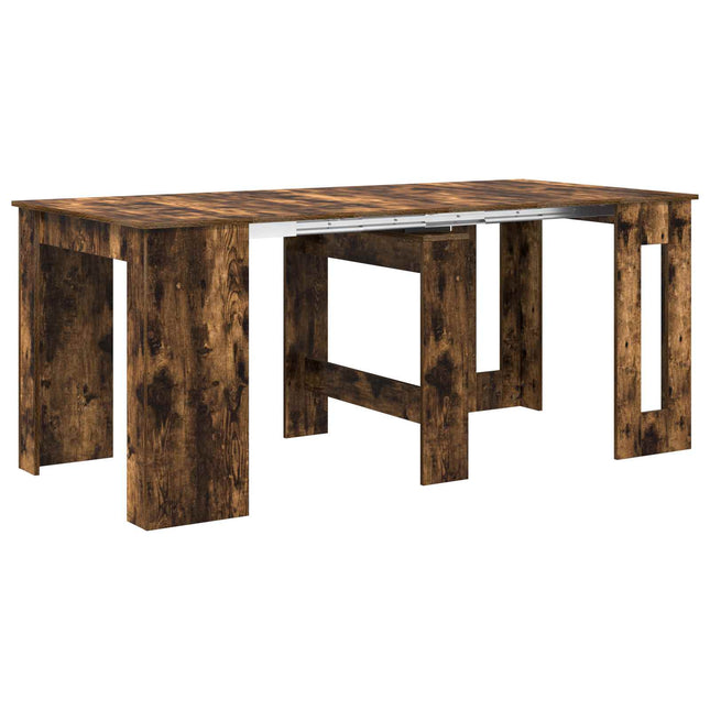 Spisebord 180 x 85 x 75 cm Konstrueret træ Røget eg Rektangulær