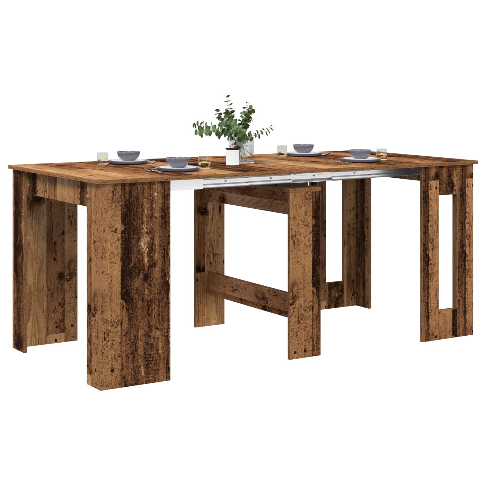 Spisebord 180 x 85 x 75 cm Konstrueret træ Gammelt træ