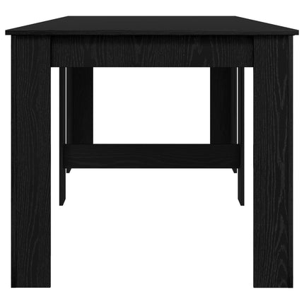 Spisebord 240 x 85 x 75 cm Konstrueret træ Sort eg Rektangulær