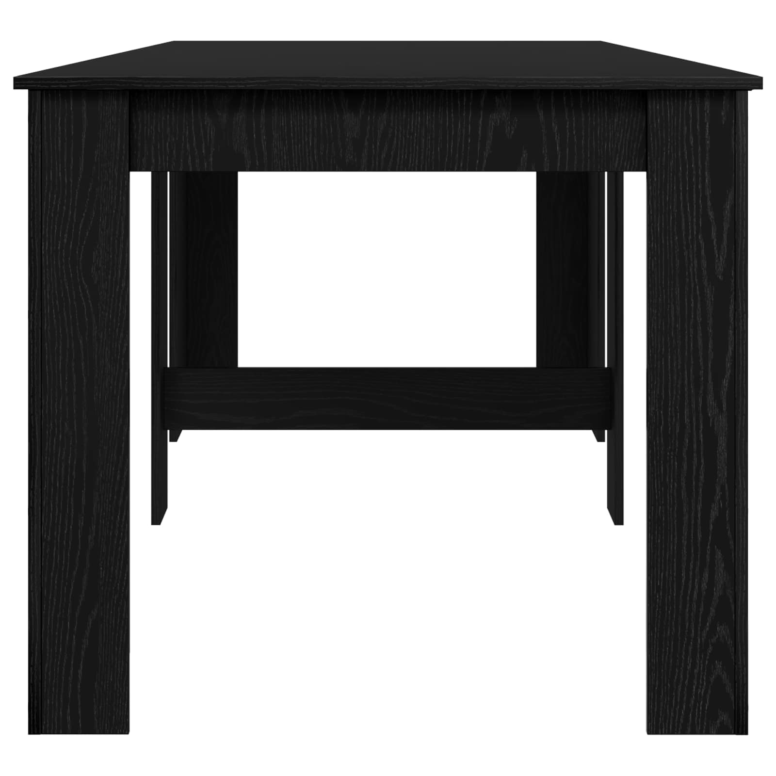 Spisebord 240 x 85 x 75 cm Konstrueret træ Sort eg Rektangulær