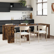 Spisebord 240 x 85 x 75 cm Konstrueret træ Røget eg Rektangulær