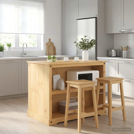 Køkkenø sæt 2 stk. Honning Voks 112 x 77 x 91,5 cm Massiv fyr