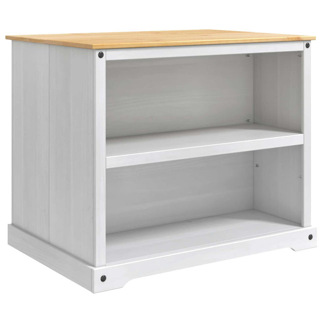 Køkkenø sæt 2 stk. Hvid og Honning Voks 112 x 77 x 91,5 cm