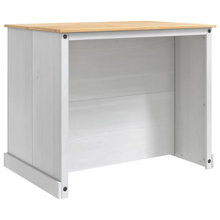 Køkkenvogn 2 pcs Hvid og Honning Voks 112 x 77 x 91,5 cm