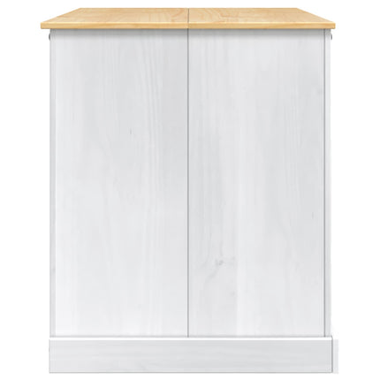 Køkkenø sæt 2 stk. Hvid og Honning Voks 112 x 77 x 91,5 cm