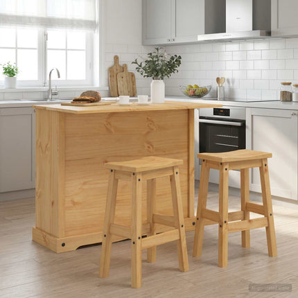 Køkkenø sæt 3 stk. Honning Voks 112 x 70 x 91,5 cm Massiv fyr