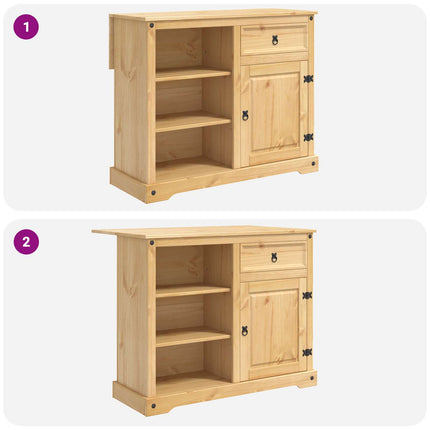 Køkkenø sæt 3 stk. Honning Voks 112 x 70 x 91,5 cm Massiv fyr