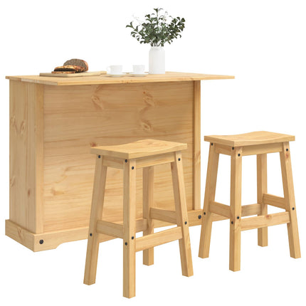 Køkkenø sæt 3 stk. Honning Voks 112 x 70 x 91,5 cm Massiv fyr