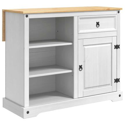 Køkkenø sæt 3 stk. Hvid og Honning Voks 112 x 70 x 91,5 cm