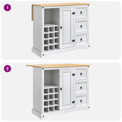 Køkkenopbevaring 2 stk. Hvid og Honning Voks 112 x 77 x 90 cm