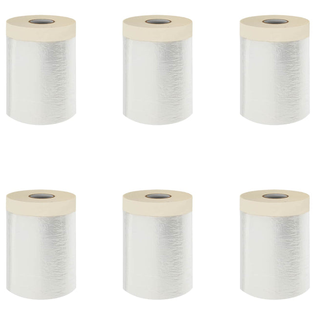 Støvdragt med klæbende tape 6 pcs Transparent 30 x 3300 cm HDPE