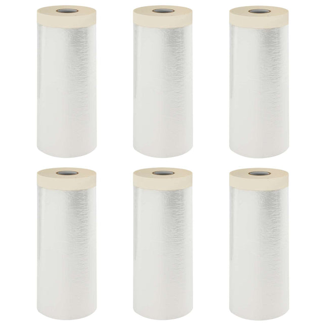 Støvdragt med klæbende tape 6 pcs Transparent 140 x 3300 cm