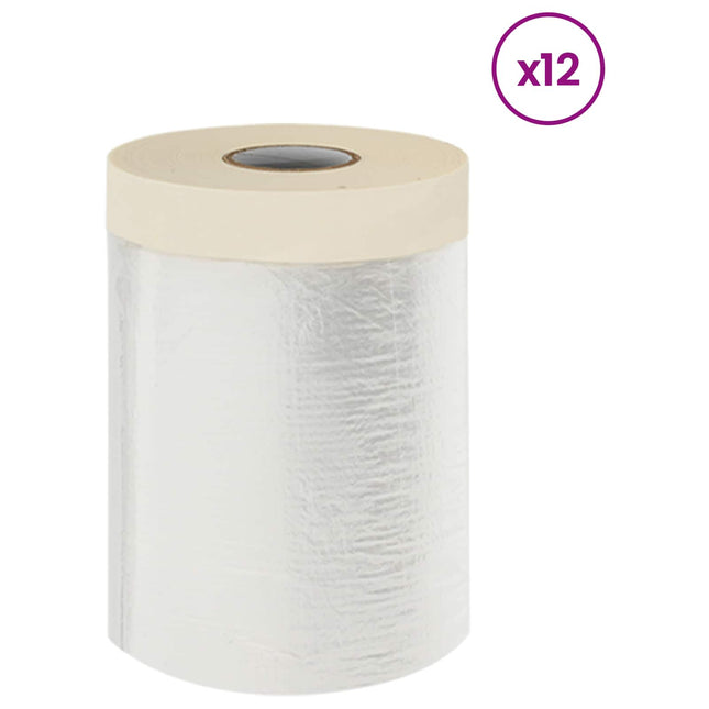 Støvdragt med klæbende tape 12 pcs Transparent 30 x 3300 cm