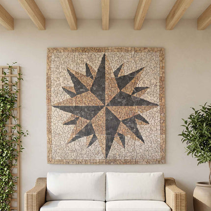 Mosaikfliser Vind Mønster Flerfarvet 120 x 120 cm Marmor
