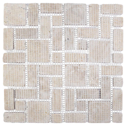 Mosaik Fliser Cremefarvet 30 x 30 cm Marmor