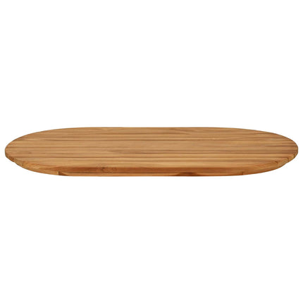Bordplade 80 x 40 x 3,5 cm Oval Massiv Teaktræ Naturfarvet