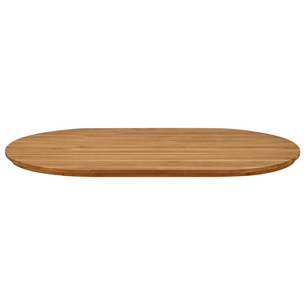 Bordplade 120 x 70 x 3,5 cm Oval Massiv Teaktræ Naturfarvet