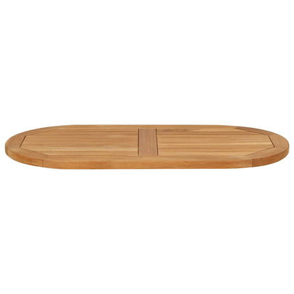 Bordplade 80 x 40 x 2,5 cm Oval Massiv Teaktræ Naturfarvet