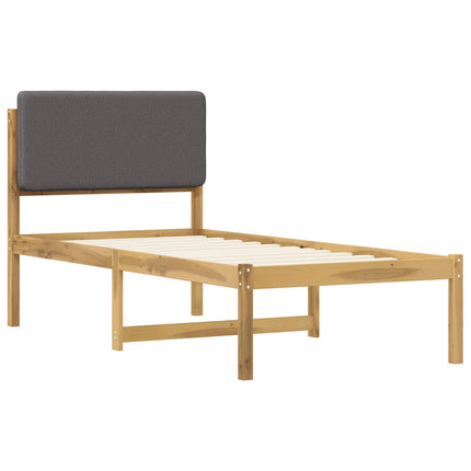 Sengestel med Polstret Hovedgavl Hvidvasket og lysegrå