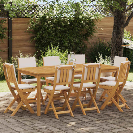 Udendørs Bistro Stole med pude 8 pcs Cremehvid 38 x 46 x 85 cm