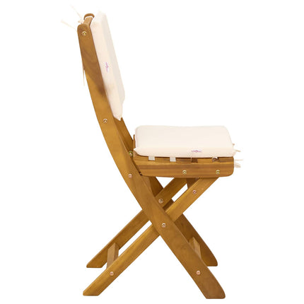 Udendørs Bistro Stole med pude 8 pcs Cremehvid 38 x 46 x 85 cm