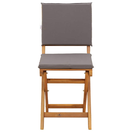 Udendørs Bistro Stole med pude 8 pcs Mørkegrå 38 x 46 x 85 cm