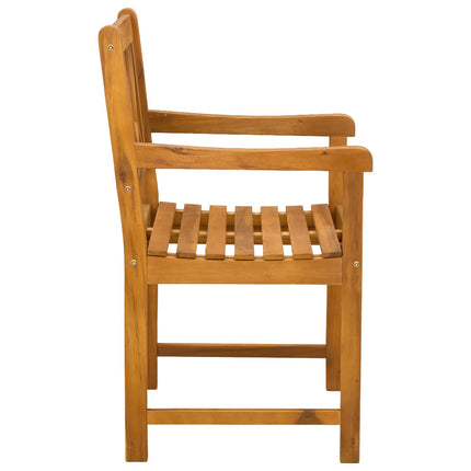 Havestole 8 pcs Naturfarvet Massivt Akacietræ