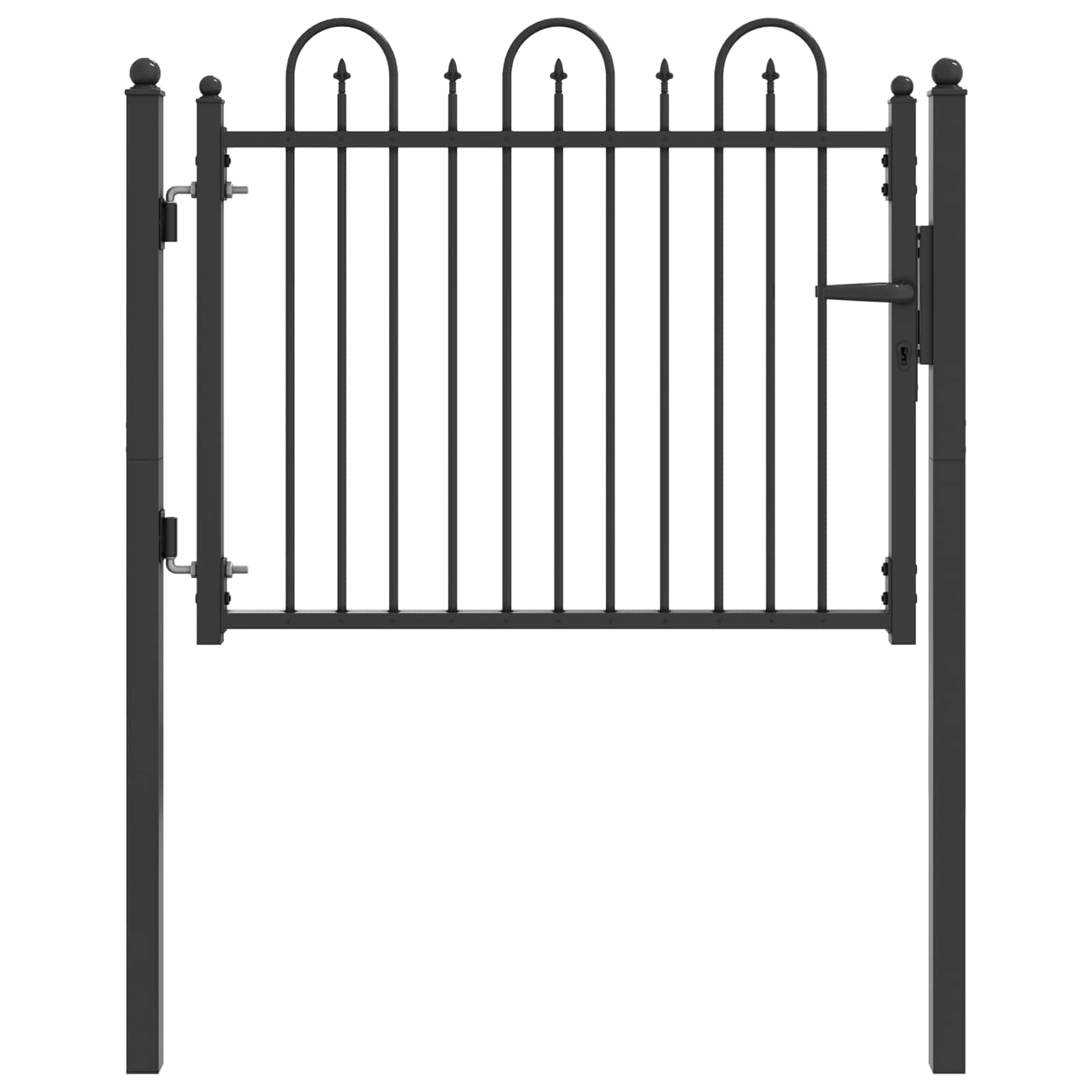 Hegnport HORST 100 x 75 cm Metal Sort Låses