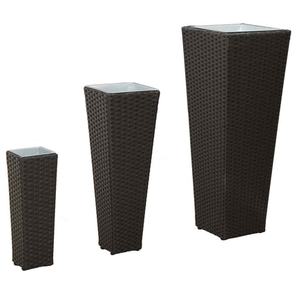 Udendørs Sæt 3 pcs Sort Metal