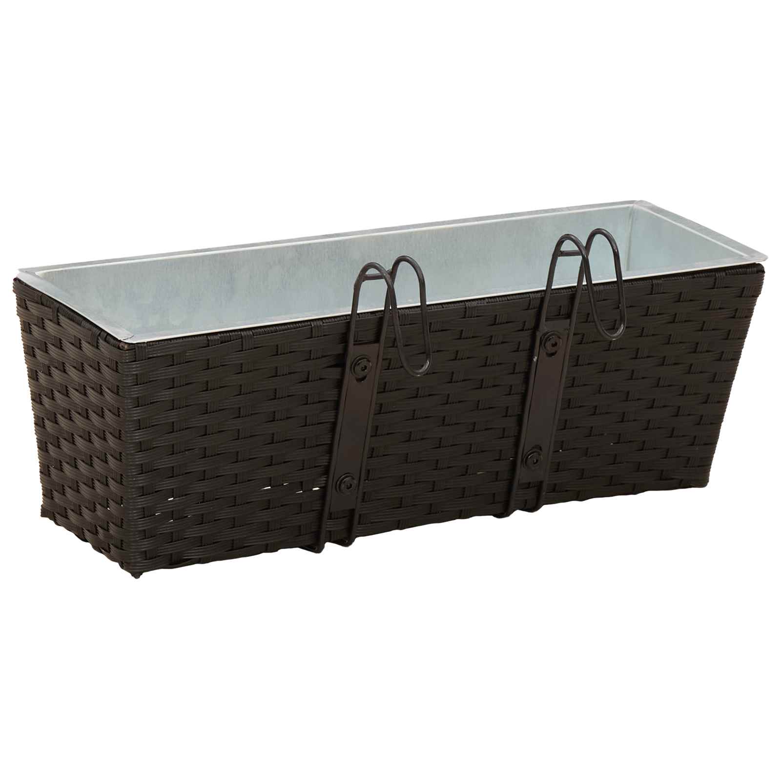 Gelænder 2 pcs Sort 50 x 17 x 17 cm Metal