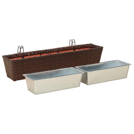 Gelænder 2 pcs 80 x 17 x 17 cm Metal