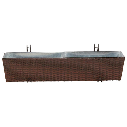Gelænder 2 pcs 80 x 17 x 17 cm Metal