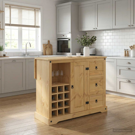 Køkkenopbevaring Honning Voks 112 x 70 x 91,5 cm Massiv fyr