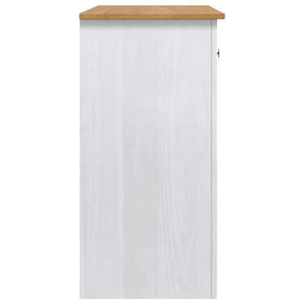 Mikroovn Skænk PANAMA Hvid og Honning Voks 99,5 x 44 x 86,5 cm