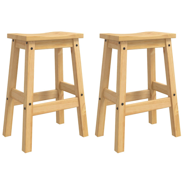 Barbænk 2 pcs Honning Voks 44 x 30 x 63 cm Massiv fyr