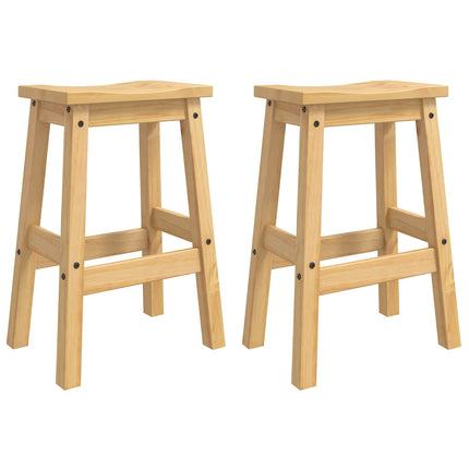 Barbænk 2 stk. Honning Voks 44 x 30 x 63 cm Massiv fyr