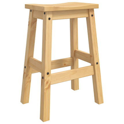 Barbænk 2 pcs Honning Voks 44 x 30 x 63 cm Massiv fyr