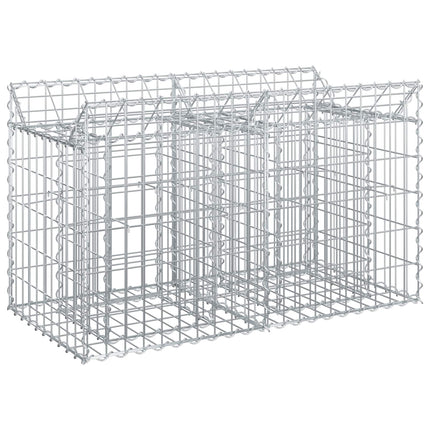 Gabion højbed 100 x 50 x 60 cm Galvaniseret stål Sølv