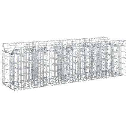 Gabion højbed 200 x 50 x 60 cm Galvaniseret stål Sølv