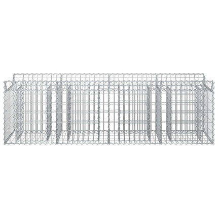 Gabion højbed 200 x 50 x 60 cm Galvaniseret stål Sølv