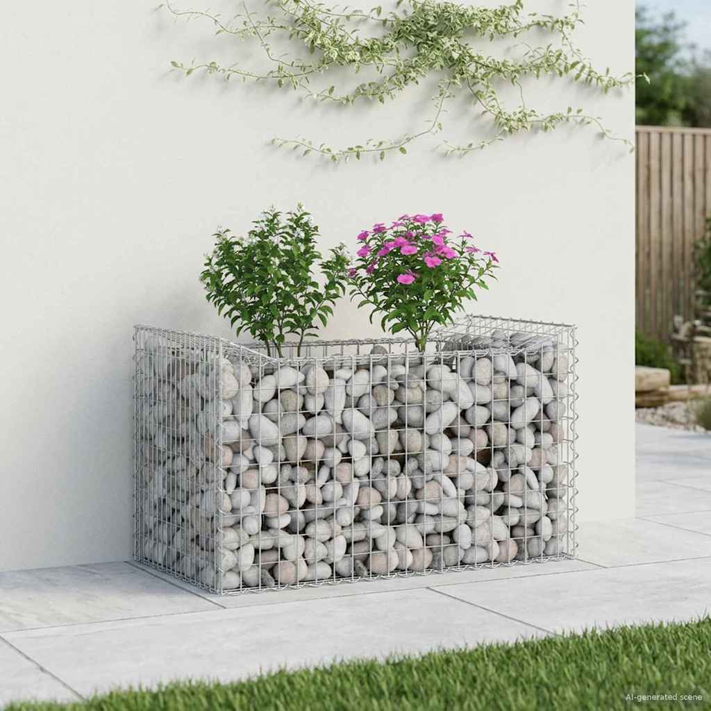 Gabion højbed Sølv