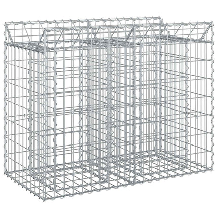Gabion højbed 100 x 50 x 80 cm Galvaniseret stål Sølv