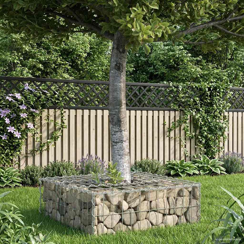 Gabion højbed Sølv
