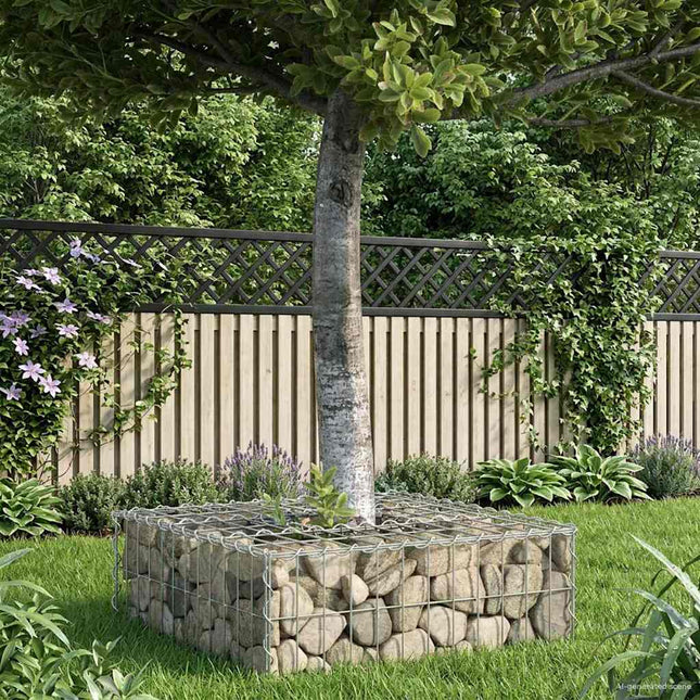 Gabion højbed Sølv