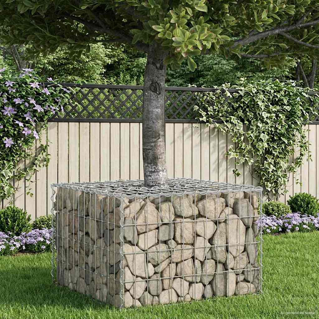 Gabion højbed Sølv