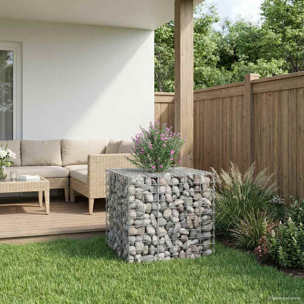 Gabion højbed Sølv