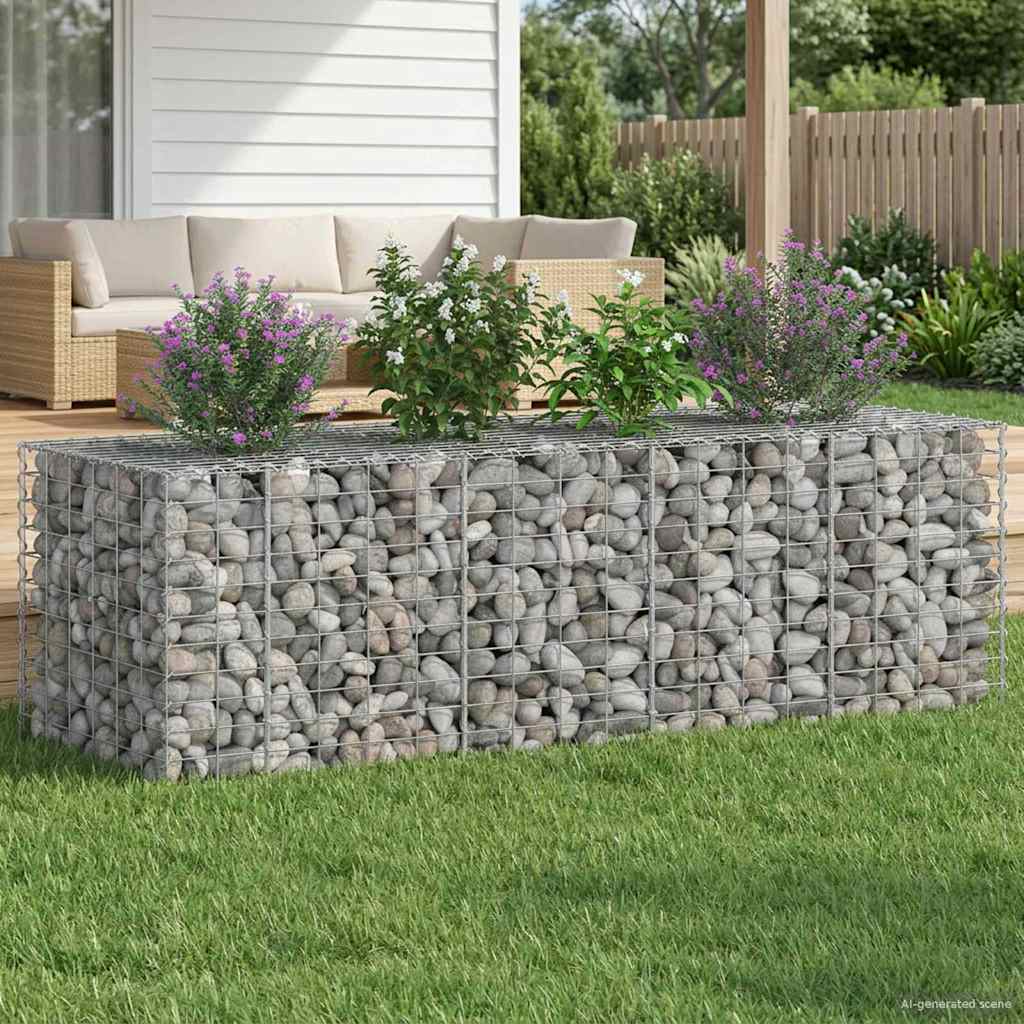 Gabion højbed Sølv