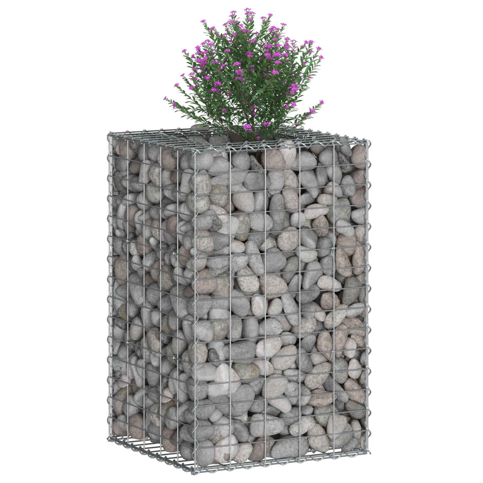 Gabion højbed Sølv