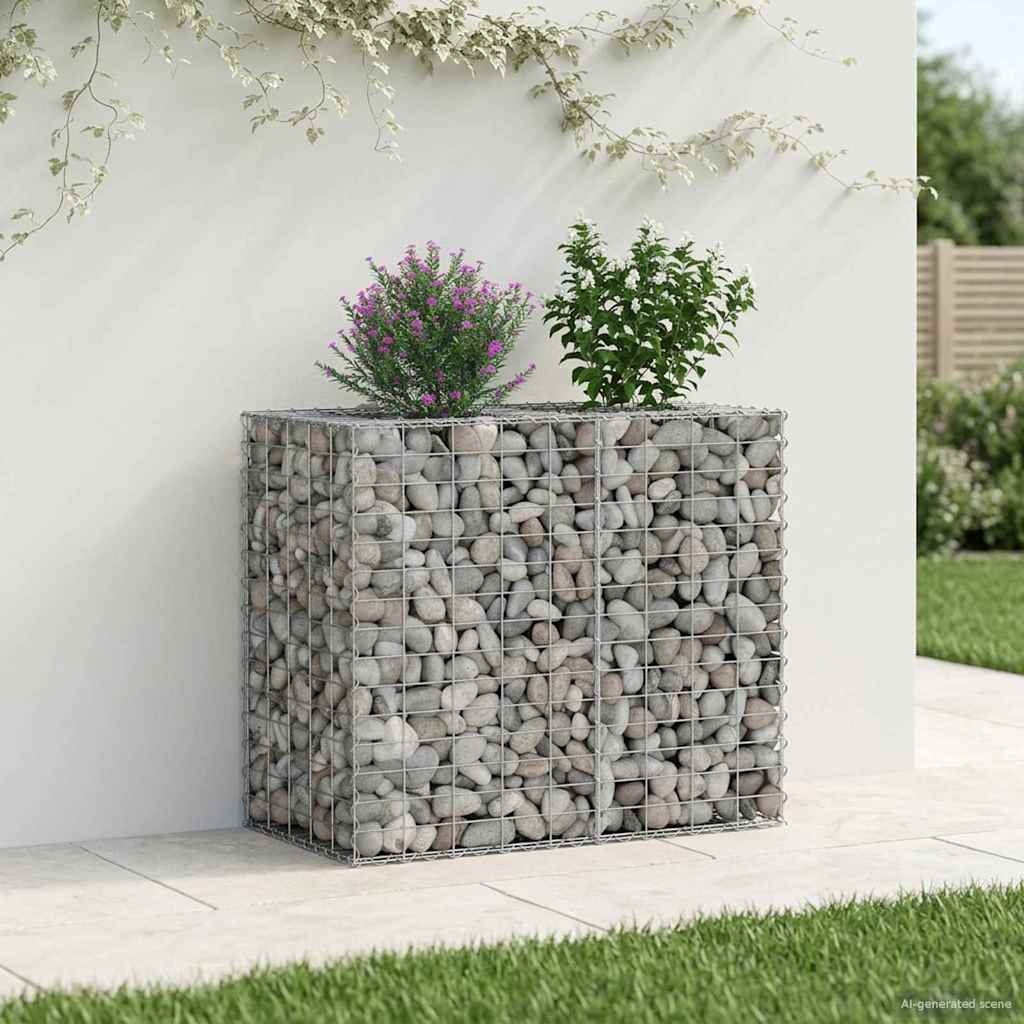 Gabion højbed Sølv